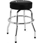 FENDER - Fender™ Spaghetti Logo Pick Pouch Barstool, Black / Chrome, 24''