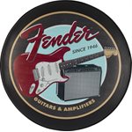 FENDER - Fender™ Tabouret de bar avec Logo Spaghetti Pick Pouch, noir / chrome, 30''