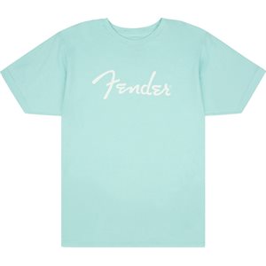 FENDER - Spaghetti Logo T-Shirt, Daphne Blue - XXL