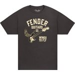 FENDER - Fender® T-shirt Wings To Fly, noir vintage, S