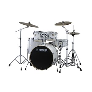 YAMAHA - Stage Custom Birch - 5-Piece Drum Kit (20,10,12,14,SNARE) w / Tom Holders - Pure White