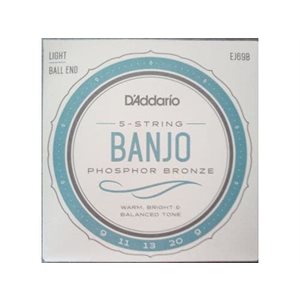 D'ADDARIO - EJ69B - jeu de cordes à boule pour banjo à 5 cordes - ensemble de cordes régulier, léger - 09-20