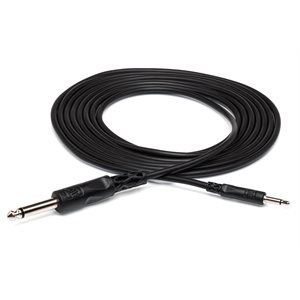 HOSA - CMP305 - Interconnect Cable - 3.5mm TS Male to 1 / 4-inch TS Male - 5''