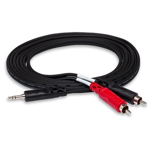 HOSA - CMR210 - 1 / 8 TRS to dual RCA Adaptor - 10ft