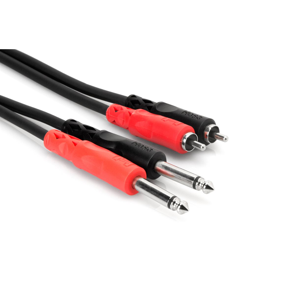 HOSA - CPR203 - Stereo Interconnect Cable - Dual 1 / 4-inch TS Male to Dual RCA Male - 3m