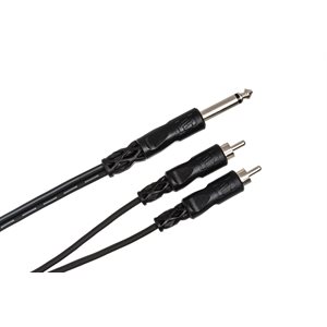 HOSA - Câble Y 1 / 4 po TS vers Dual RCA - 3 m