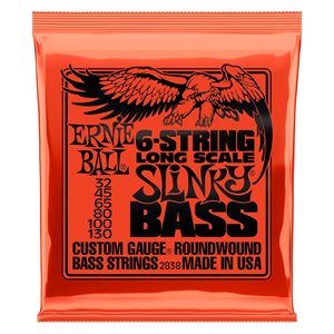 ERNIE BALL - CORDES DE BASSE électrique - 6 CORDES - 32-130