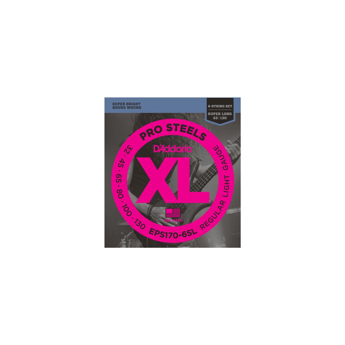 D'ADDARIO - EPS170-6SL - electric bass strings - Super Long Scale - 6-string - 32-130