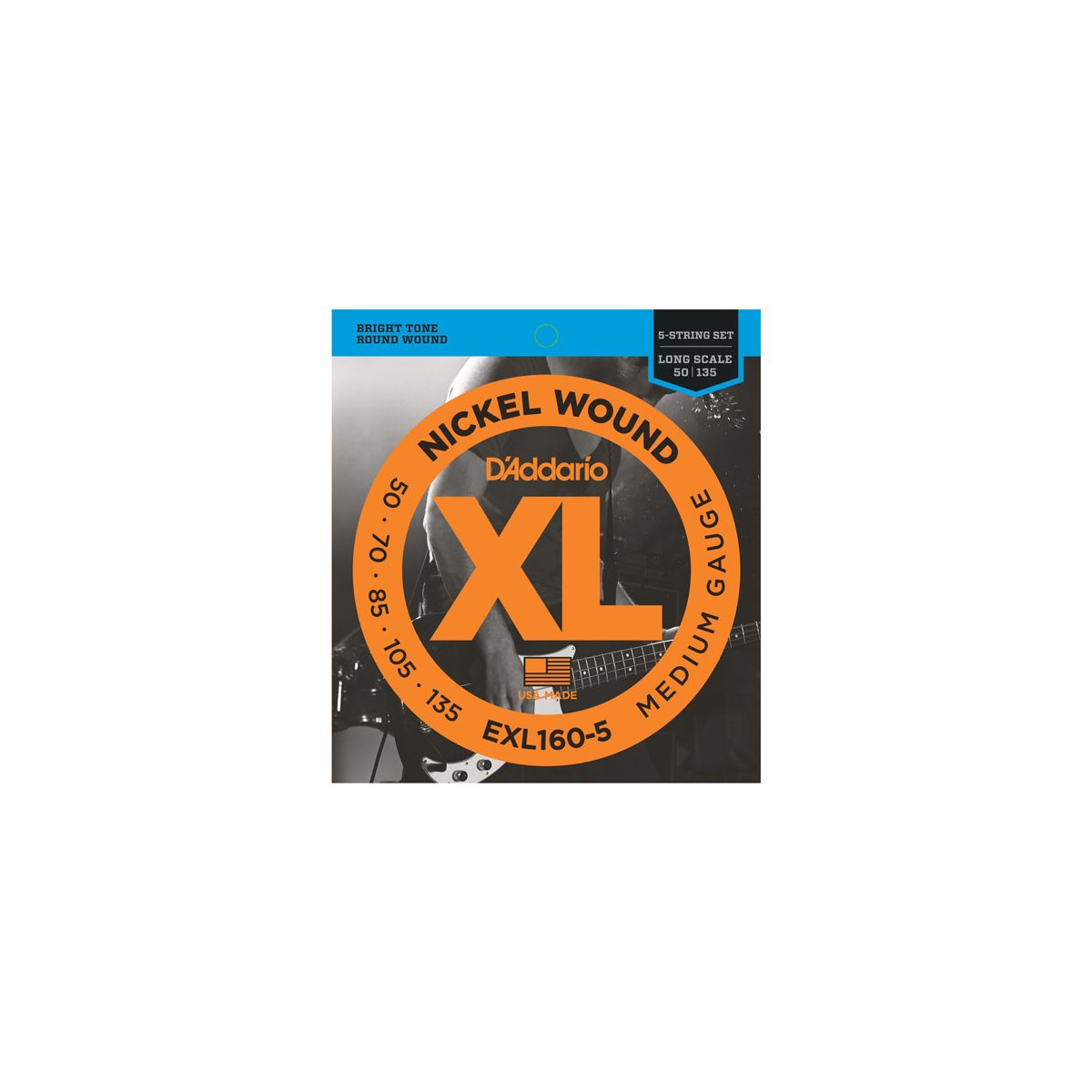 D'ADDARIO - EXL160-5 - corde de basse électrique - 5 cordes - 50-135