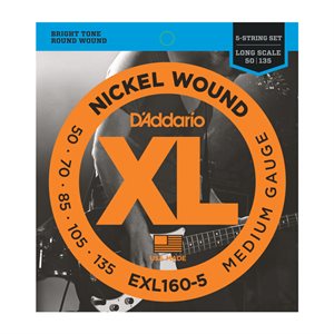 D'ADDARIO - EXL160-5 - electric bass string - 5-string - 50-135