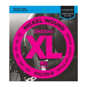 D'ADDARIO - EXL170-6 - cordes de basse électrique - 6 cordes - long scale - 32-130