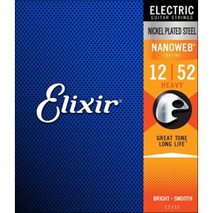 ELIXIR - 12152 - Nanoweb Electric Guitar Strings - 12-52