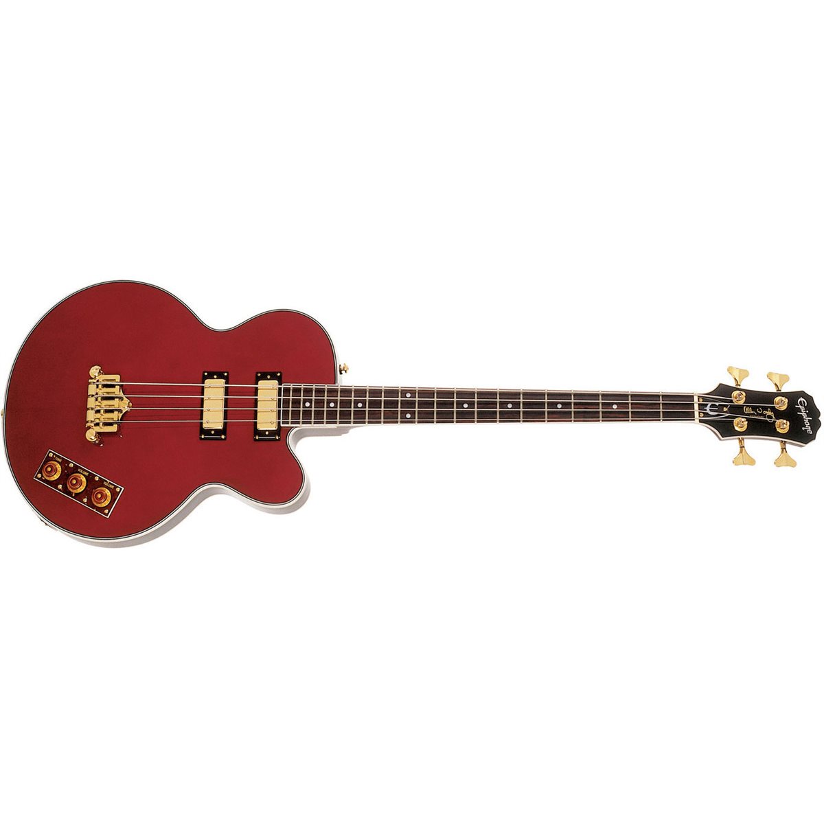 EPIPHONE - EBAWWRGH - Basse Allen Woody - rouge vin