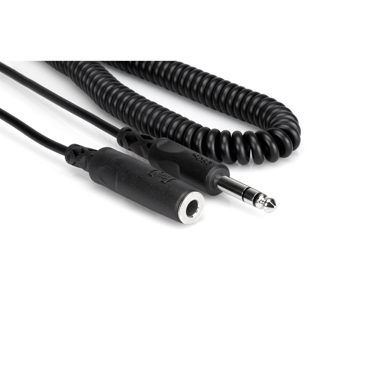 HOSA - HPE325C - 1 / 4-inch TRS Female to 1 / 4-inch TRS Male Coiled Headphone Extension Cable - 25ft