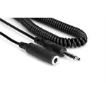 HOSA - HPE325C - Câble d'extension pour casque enroulé TRS femelle 1 / 4 pouce vers mâle TRS 1 / 4 pouce - 25 pieds