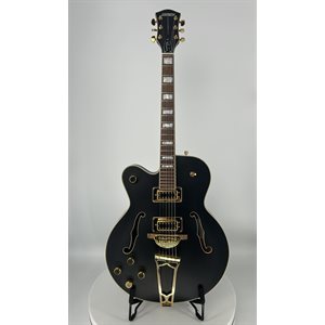 GRESTCH - G5191BK Tim Armstrong Signature Electromatic® Hollow Body, Gold Hardware - gauchère - Flat Black - Y2022 - n / s : KS21123384
