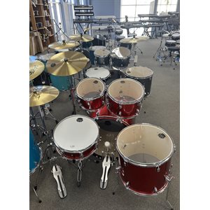 MAPEX - Comet 5-Piece Drum Kit (22,10,12,16,SD) with Cymbals and Hardware - Infra Red - demo