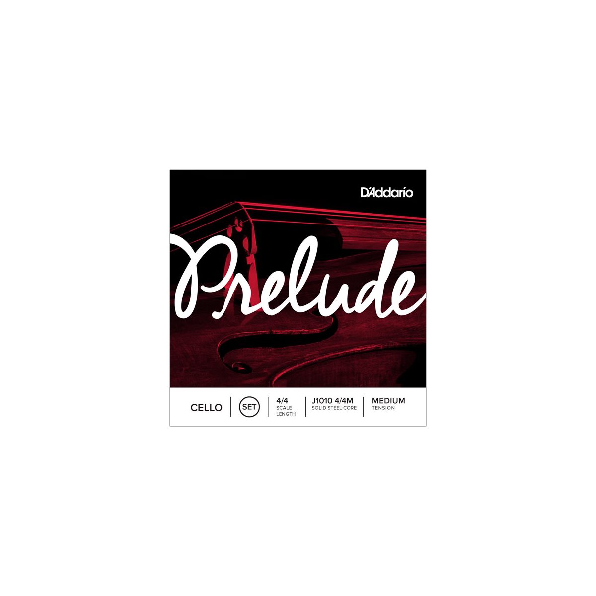 D'ADDARIO - J1010 - Jeu de cordes pour violoncelle Prelude, tension moyenne - 4 / 4