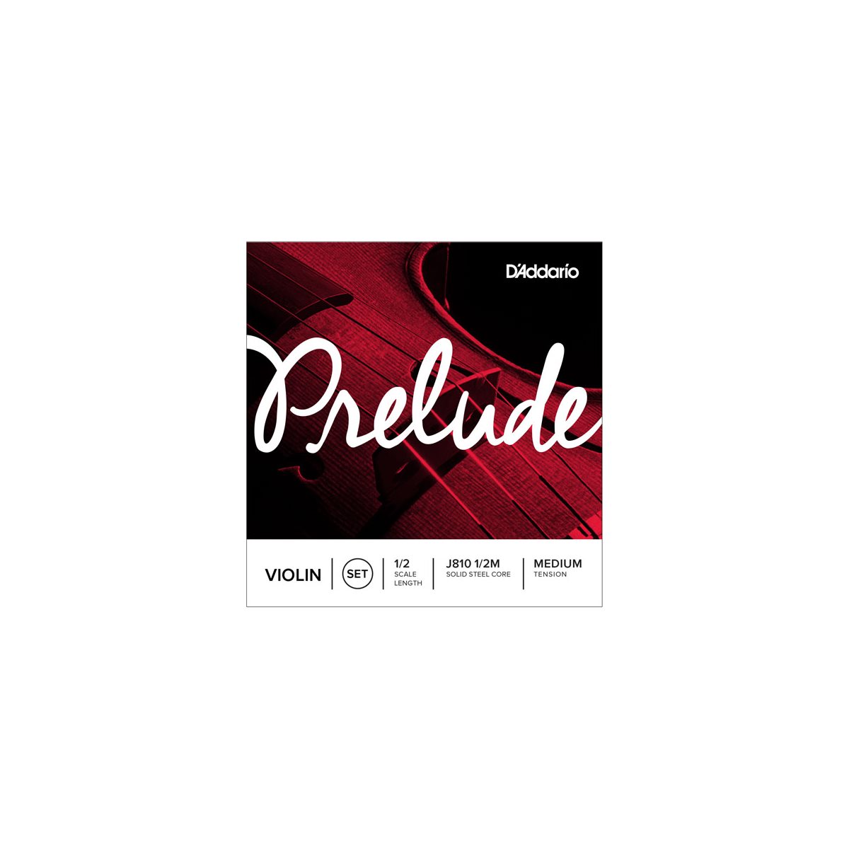 D'ADDARIO - J810-1 / 2 - Prelude Violin String Set - 1 / 2 Scale - Medium Tension