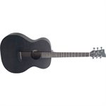 JAY TURSER - JTA54F-LX-BLACK - Full-Size Folk HPL Acoustic Guitar - Quilted Satin Black