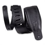 LEVY'S - M26GP-BLK-BLK - 3.25'' Black Garment Leather Guitar Strap