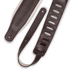 LEVY'S - M26GP-DBR-CRM - 3.25'' Brown & Cream Garment Leather Guitar Strap