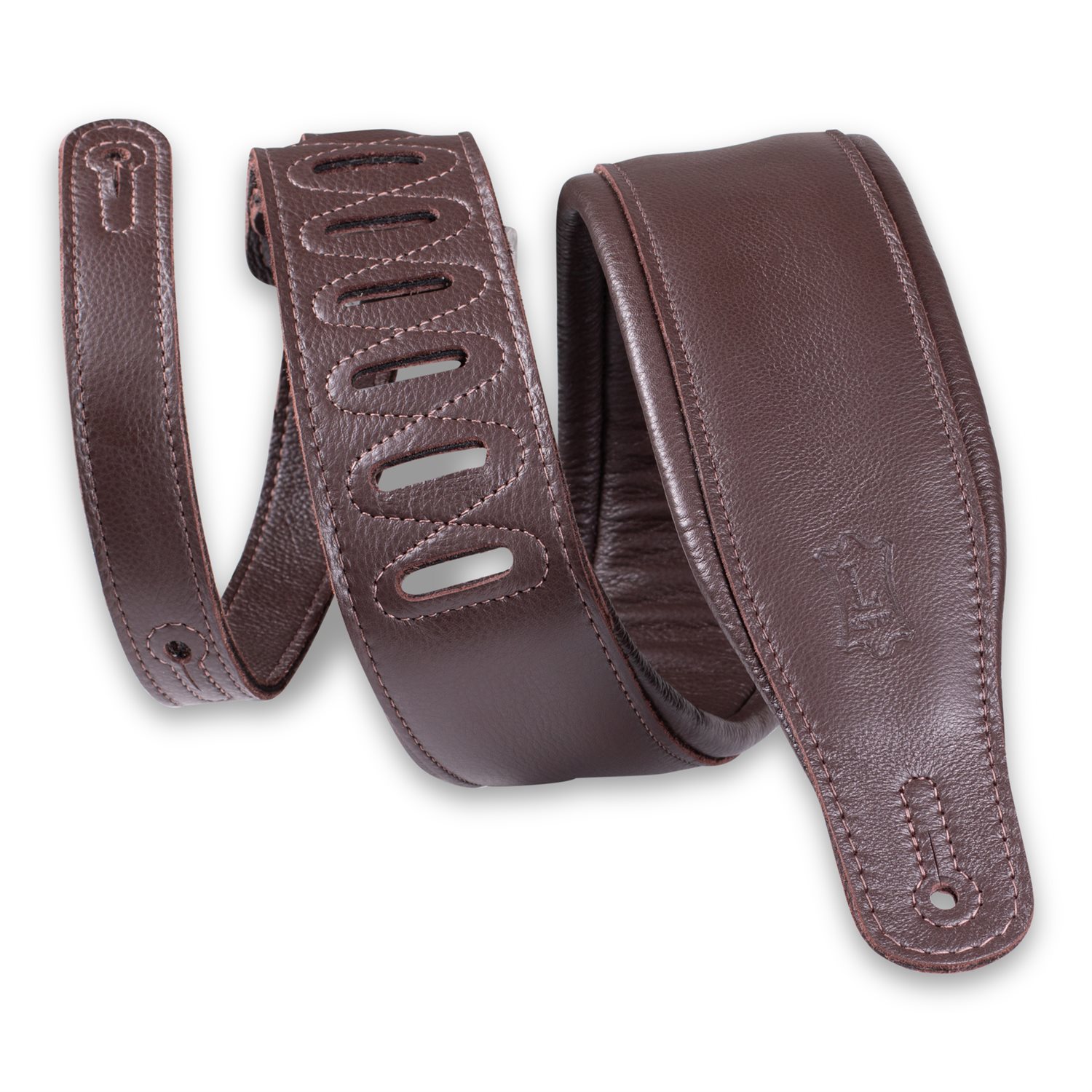 LEVY'S - M26GP-DBR-DBR - 3.25'' Dark Brown Garment Leather Guitar Strap