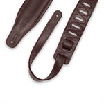 LEVY'S - M26GP-DBR-DBR - 3.25'' Dark Brown Garment Leather Guitar Strap