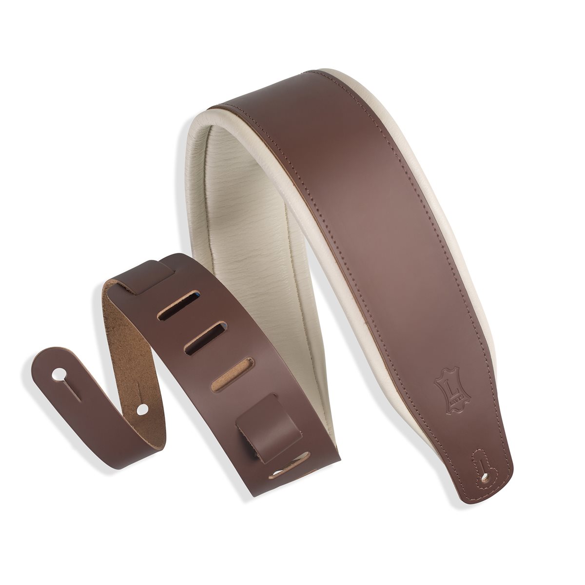 LEVY'S - M26PD-BRN_CRM - Cuir Bicolore Rembourré - MARRON