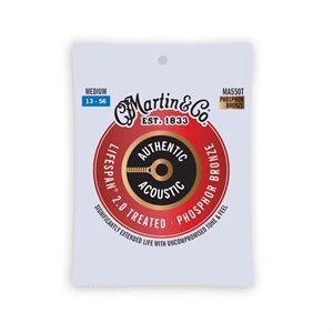 MARTIN - MA550T - acoustic guitar strings - PHOSPHOR BRONZE - 13-56