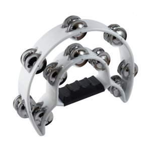 MANO PERCUSSON - MPTDC-WH - Double Cutaway Tambourine - White