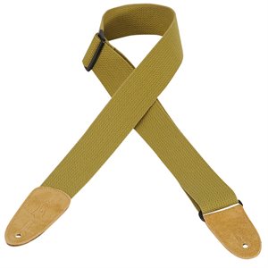 LEVY'S - MSS8-BLK - Guitar Strap 2'' Tan Suede Ends And Branded Logo