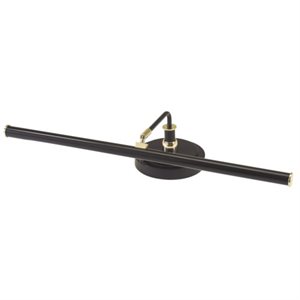 HOUSE OF TROY - PLED101-617 - Upright Piano Lamp 19" LED in Black with Polished Brass Accents