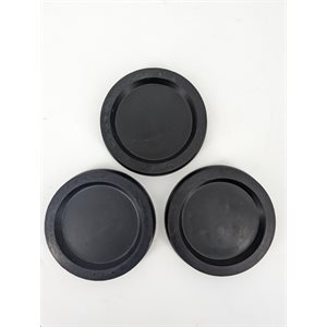 PCC / LR - Hard rubber ROLLER CUPS - 3 pack - black