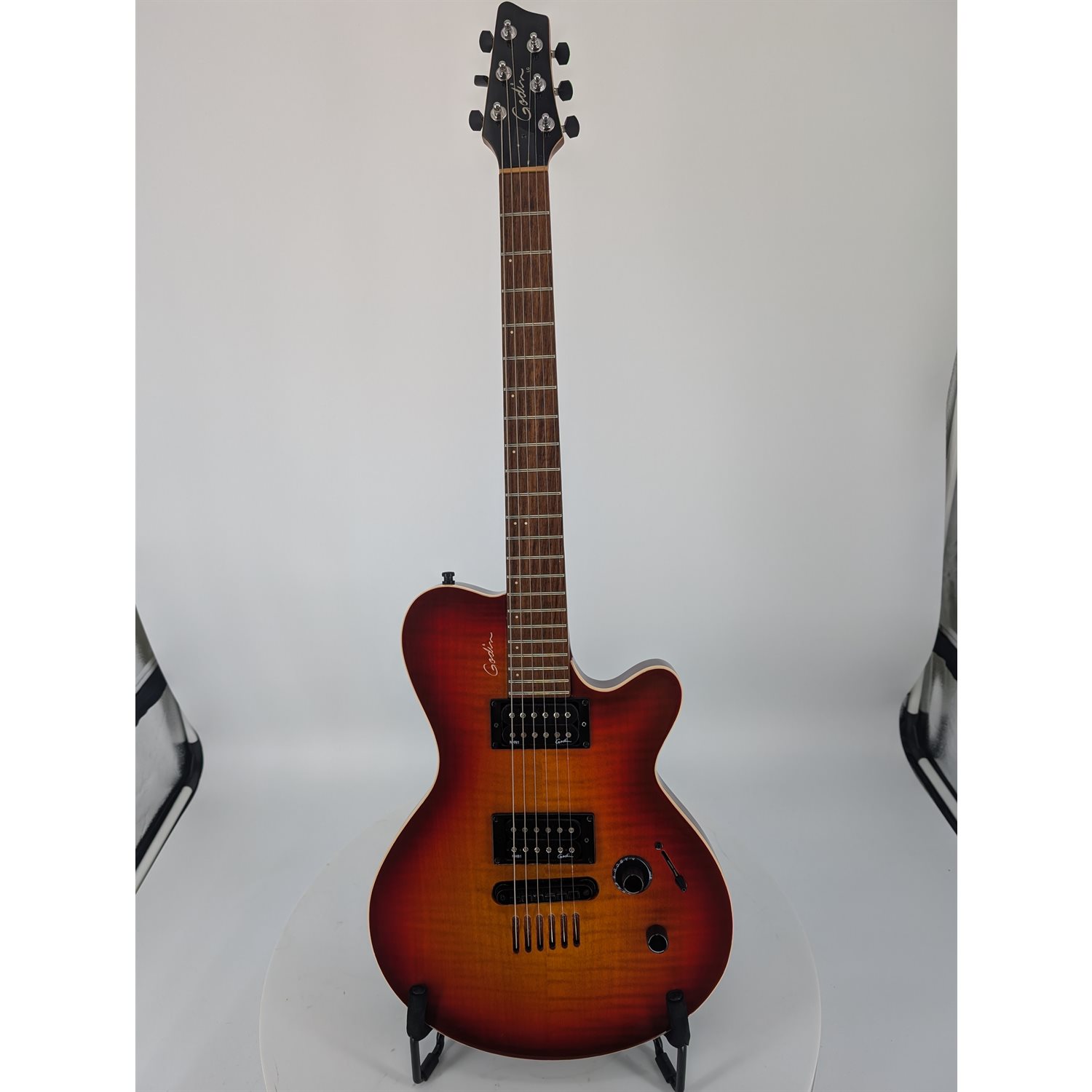 GODIN - 032884 - LG HB Electric Guitar - Cherry Burst Flame - used