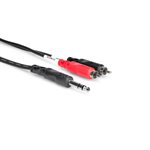 HOSA - trs-202 - Insert Cable - 1 / 4" TRS mâle vers double RCA mâle - 6 pieds