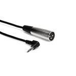 HOSA - XVM-101M - Câble XLR mâle vers TRS 3,5 mm à angle droit - 1 pied