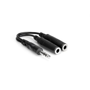 HOSA - YPP118 - Y Cable - 1 / 4-inch TRS Male to Dual 1 / 4-inch TRS Female