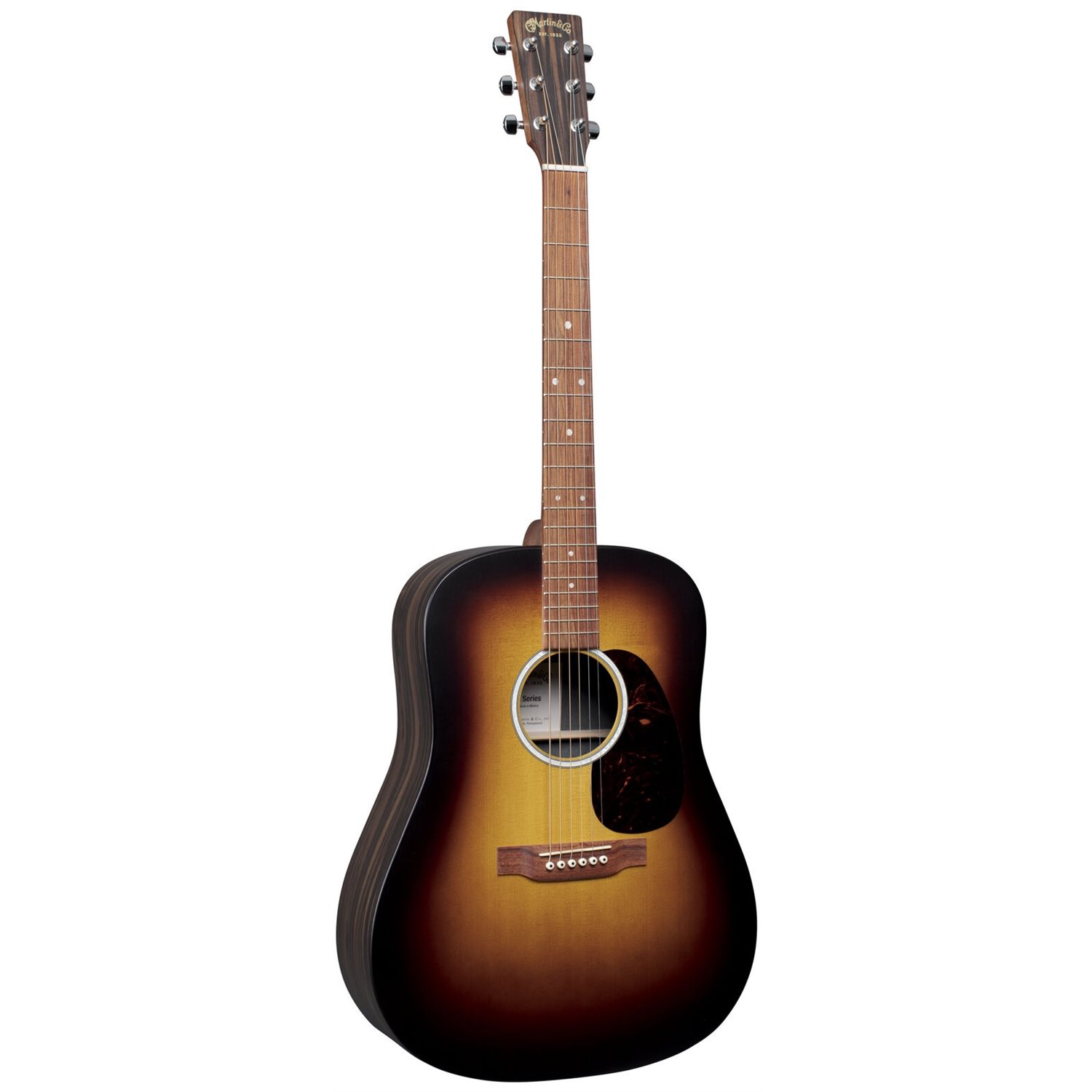 MARTIN - D-X2E Sitka Spruce Top, HPL Macassar - Acoustic-Electric Guitar - Burst