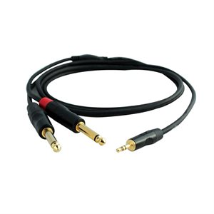 DIGIFLEX - HIN-1K-2P-6 - Insert Cable - 1 / 8 TRS to 2 × 1 / 4 mono - Performance Series - 6'