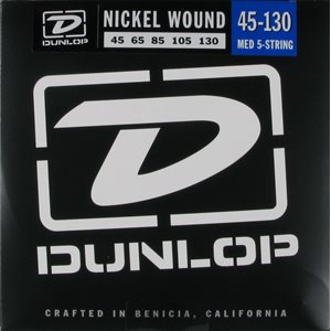 DUNLOP - DBN2025 - Cordes de basse électrique en acier nickelé 5 cordes - .045 - .130