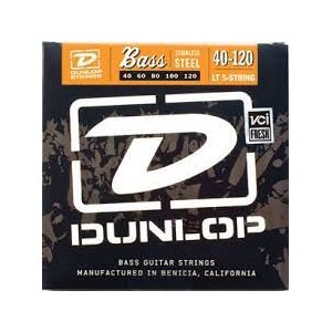 DUNLOP - DBS1065 - Light 5 String Stainless Steel Bass Guitar Strings - 40-120