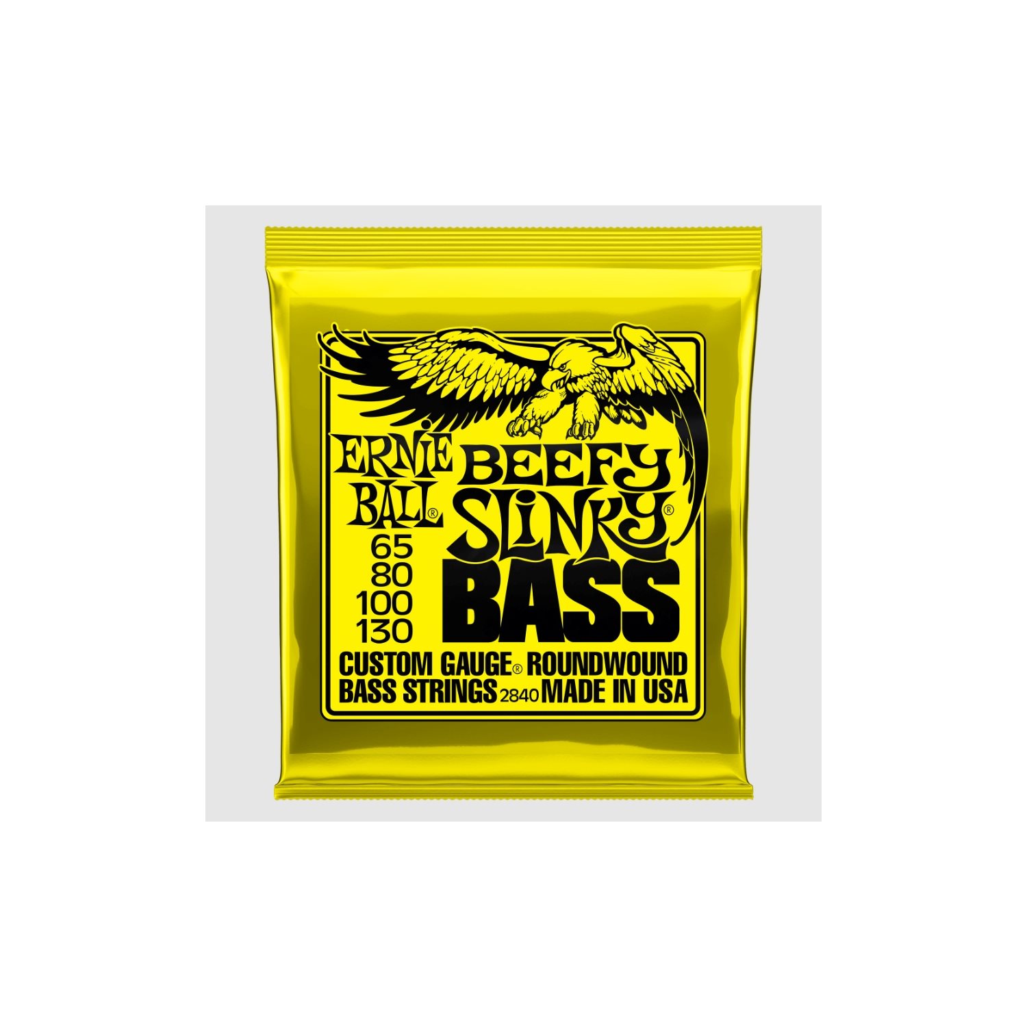 ERNIE BALL - BEEFY SLINKY NICKEL WOUND ELECTRIC BASS STRINGS - 65-130