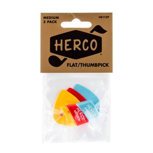 HERCO - HE112P - Flat / Thumbpicks, Medium - 3 Pack