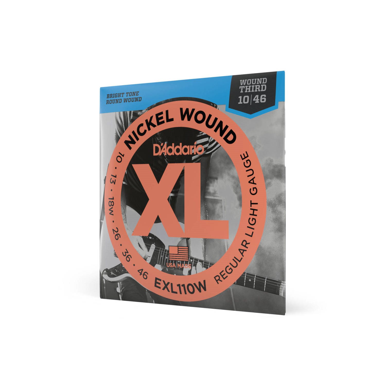 D'ADDARIO - EXL110W - electric guitar strings - wound 3rd string - 10-46