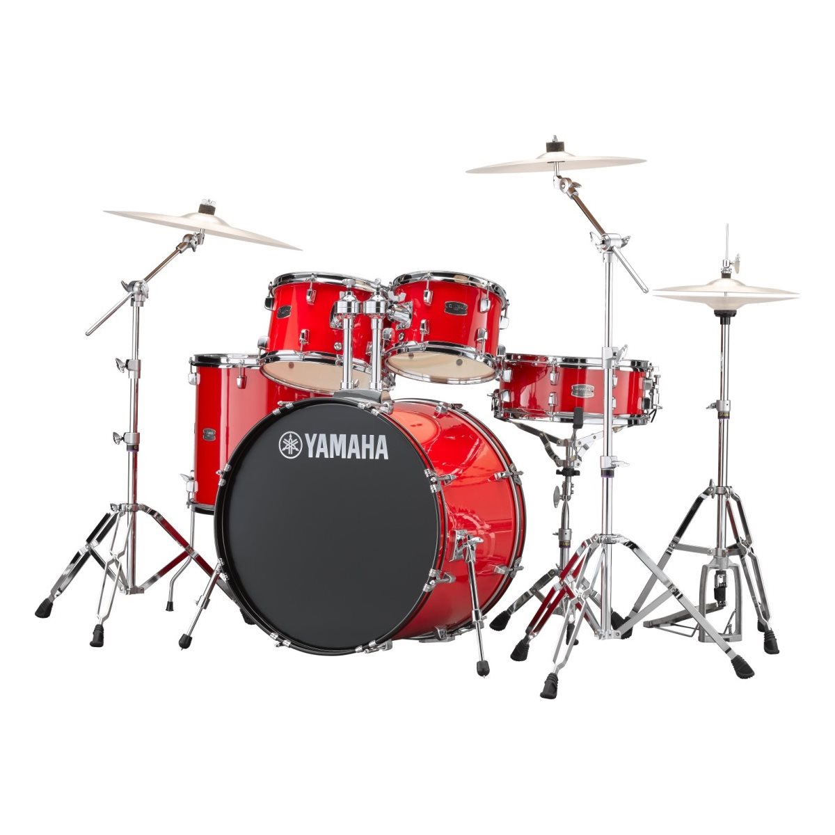 YAMAHA - RYDEEN - 5-PIECE DRUM KIT WITH HARDWARE (22,10,12,16,SNARE) - HOT RED