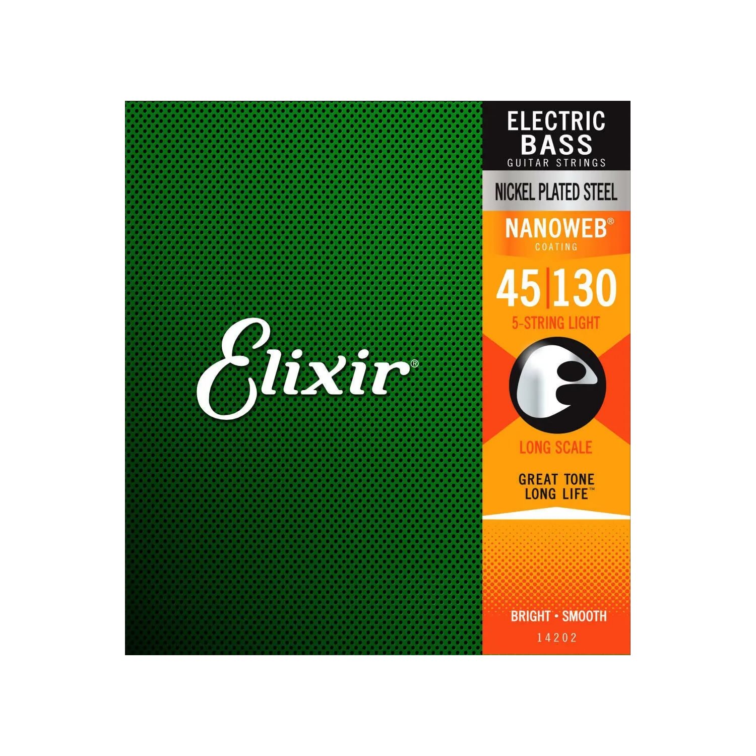 Elixir - 14202 - electric Bass Strings - 5 strings - Nanoweb Coating - 45-130