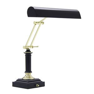 HOUSE OF TROY - P14-233-617 - Piano Desk lamp - advent 14 - Polished Brass / Black Accents
