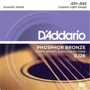 D'ADDARIO - EJ26 - acoustic guitar strings - 11-52