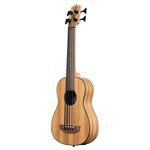 KALA - UBASS-ZEB-FS - U-Bass Zebrawood Acoustic-Electric Bass Guitar - Natural Satin